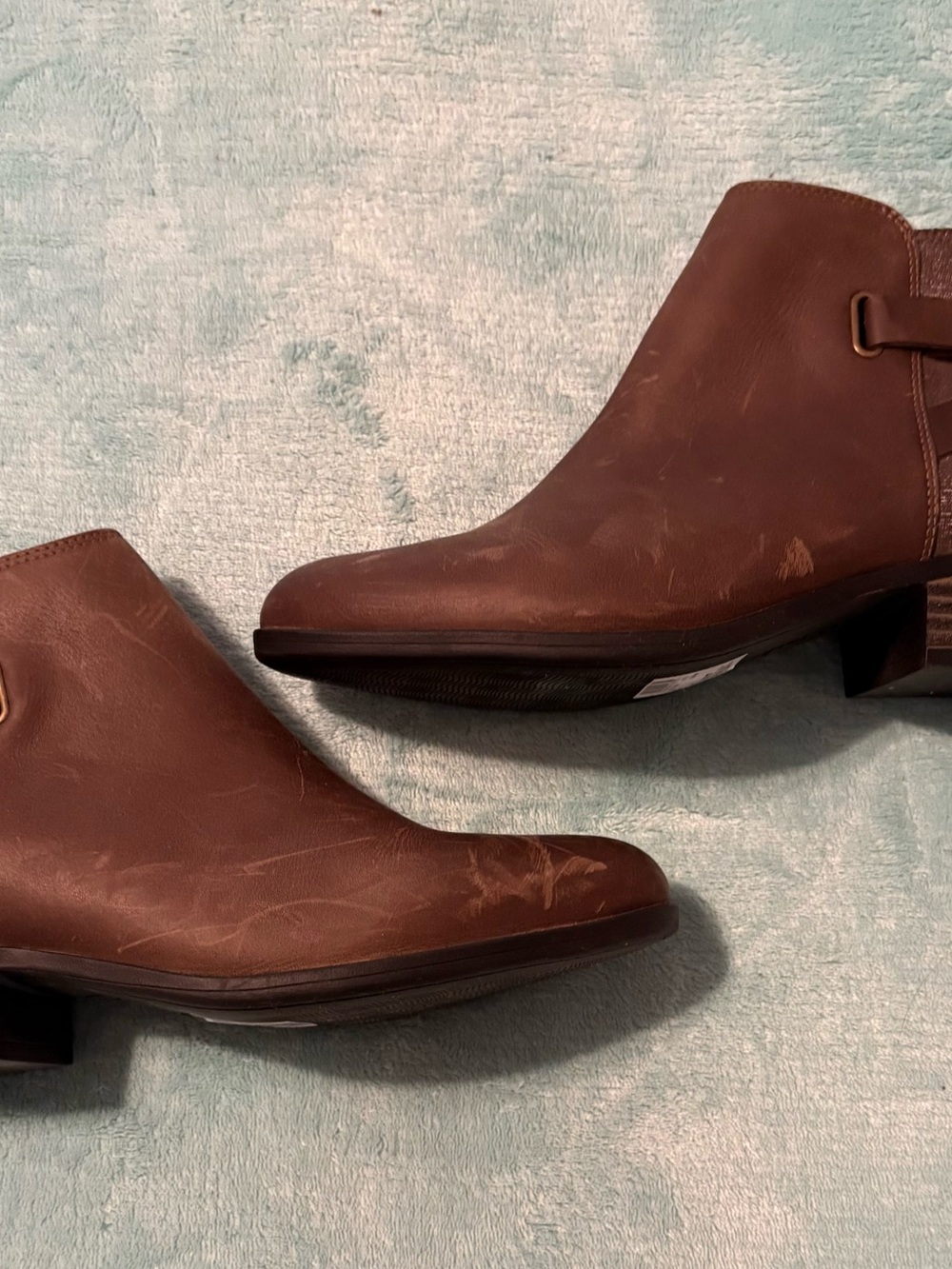 Clarks Brown Leather Ankle Booties
